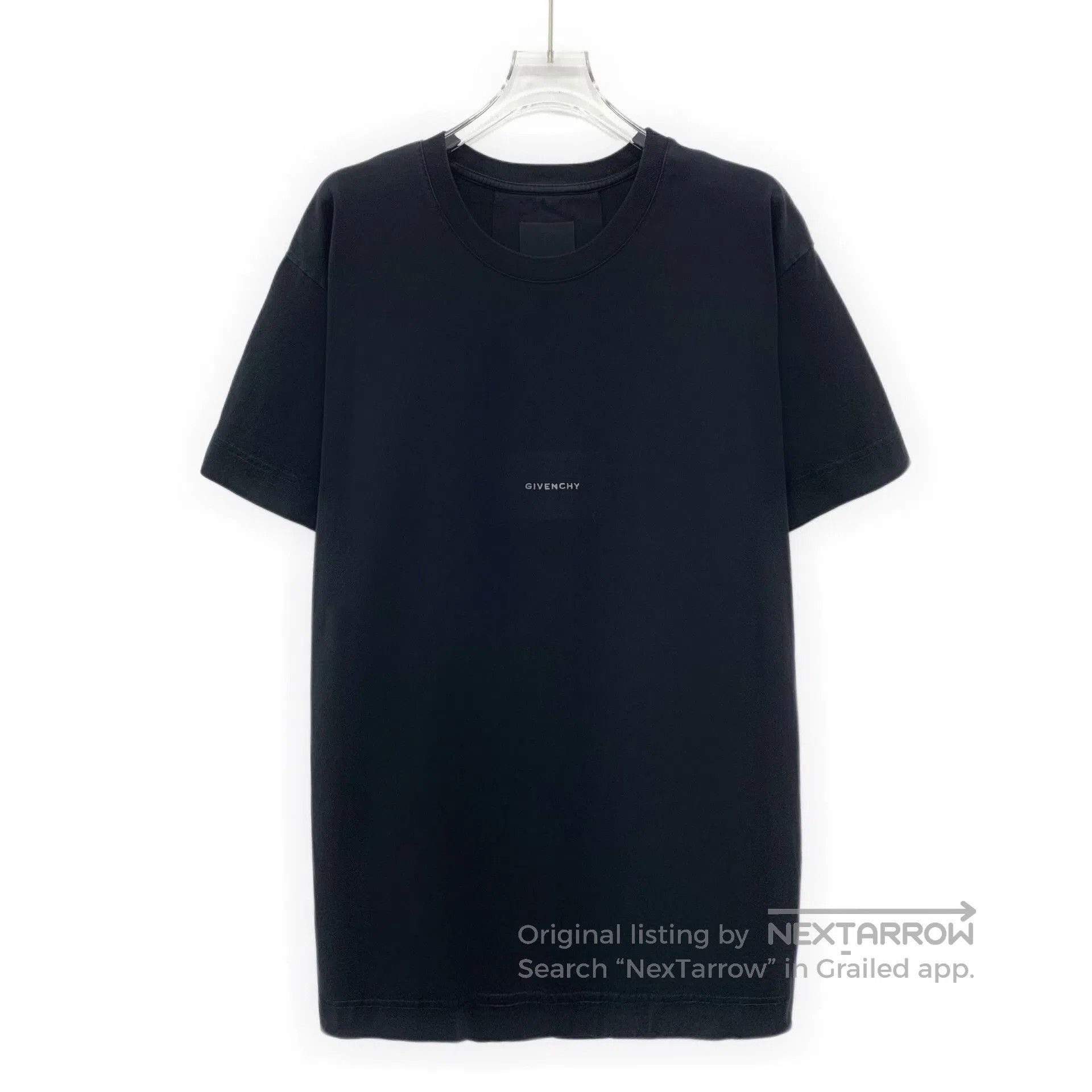 Givenchy Givenchy Black Logo Print Cotton Crewneck T-Shirt. Size US S / EU 44-46 / 1 - 1 Thumbnail
