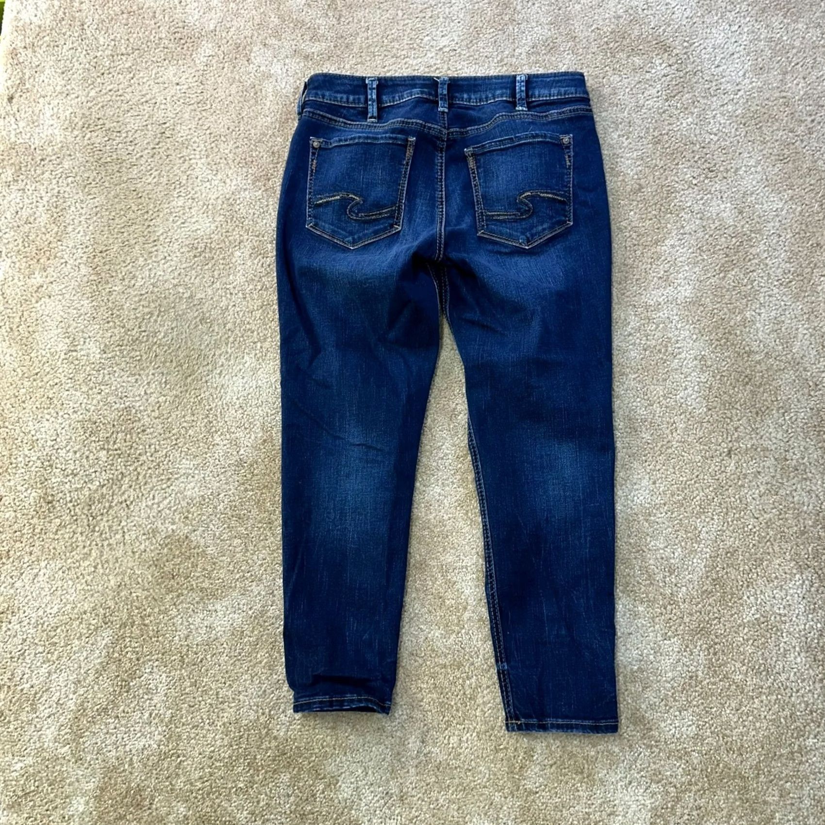 Silver Jeans Co. Silver Jeans Suki Skinny Jeans Women's 30x25 Blue Denim Stretch Slim 5-Pocket - Regular Size Type: Jeans Size 30" / US 8 / IT 44 - 7 Thumbnail