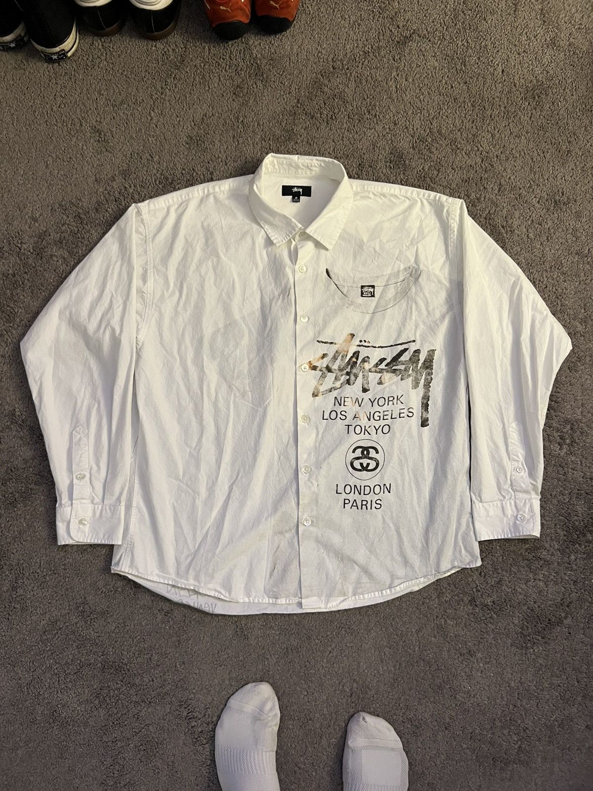 Stussy stussy button up world tour Size US M / EU 48-50 / 2 - 1 Thumbnail