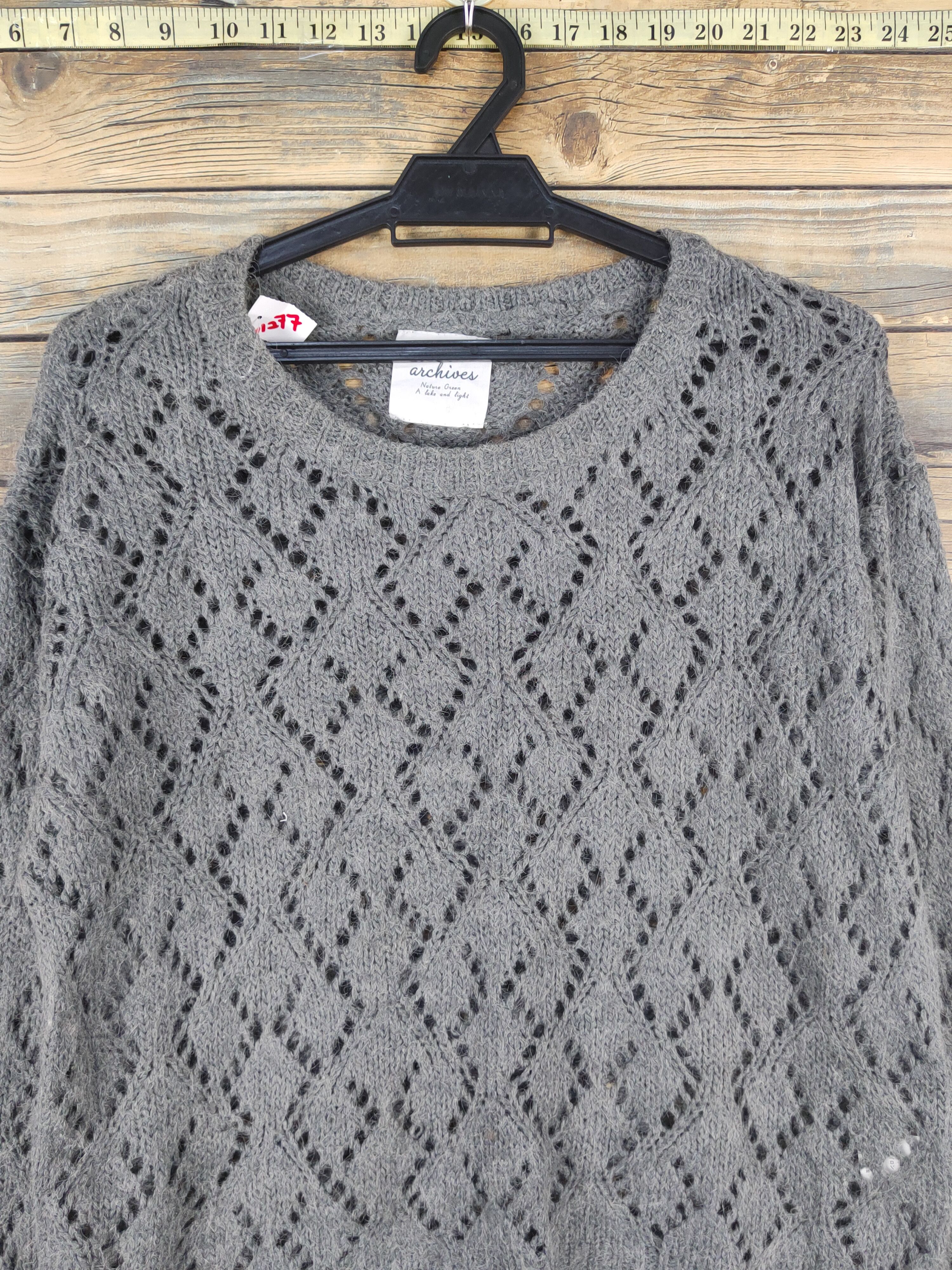Vintage Archives Crochet MeshNet Knitwear Sweatshirts #W1277 Size US S / EU 44-46 / 1 - 2 Thumbnail