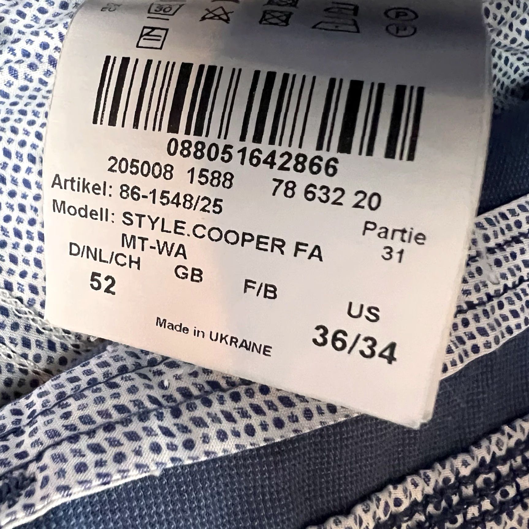 BRAX Brax Pants Mens 36x34 Gray Cotton Elastane Chino Straight Regular Flat Front 5-Pocket Preppy Vintage: No (adjusted to fit rules) Size US 36 / EU 52 - 3 Thumbnail