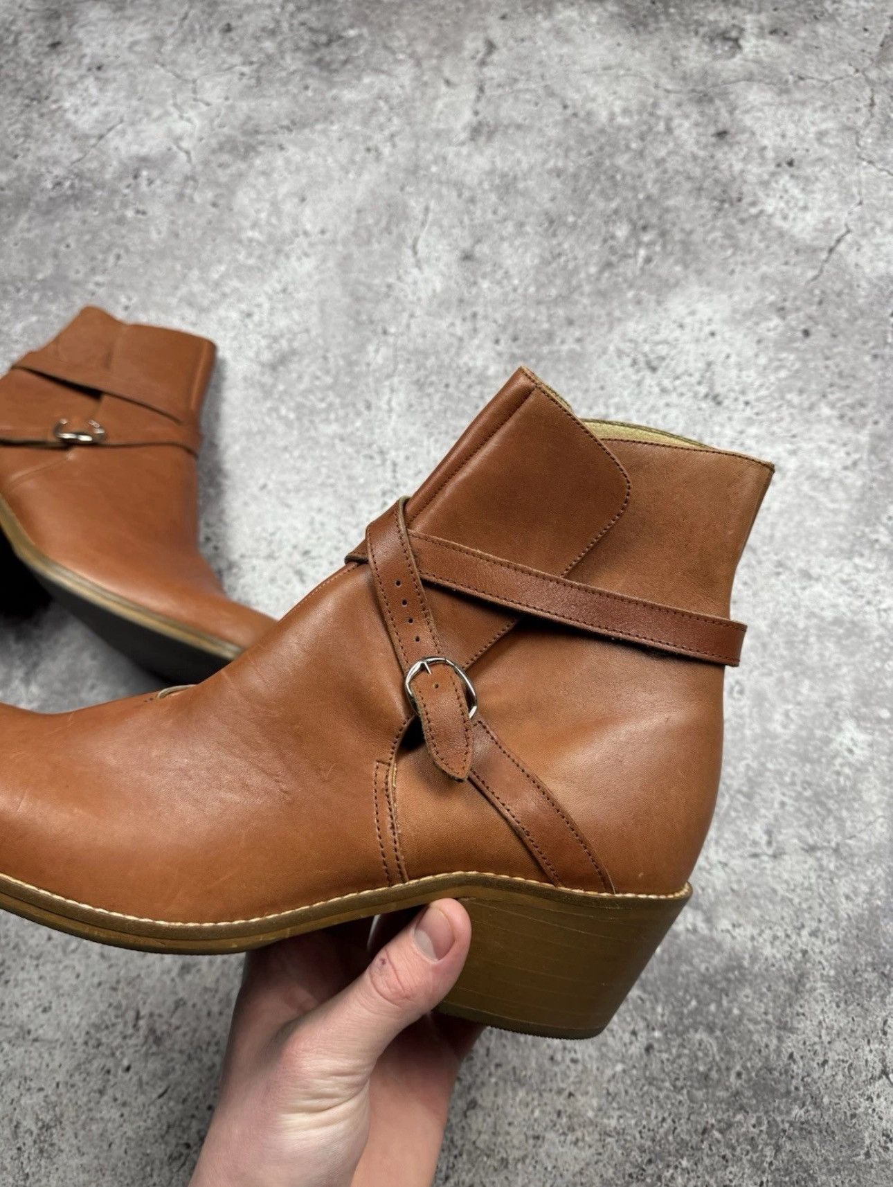A.S.98 STRAPS BELTED A.S 98 style Boots Leather Style Rick Owens Size US 11 / EU 44 - 5 Thumbnail