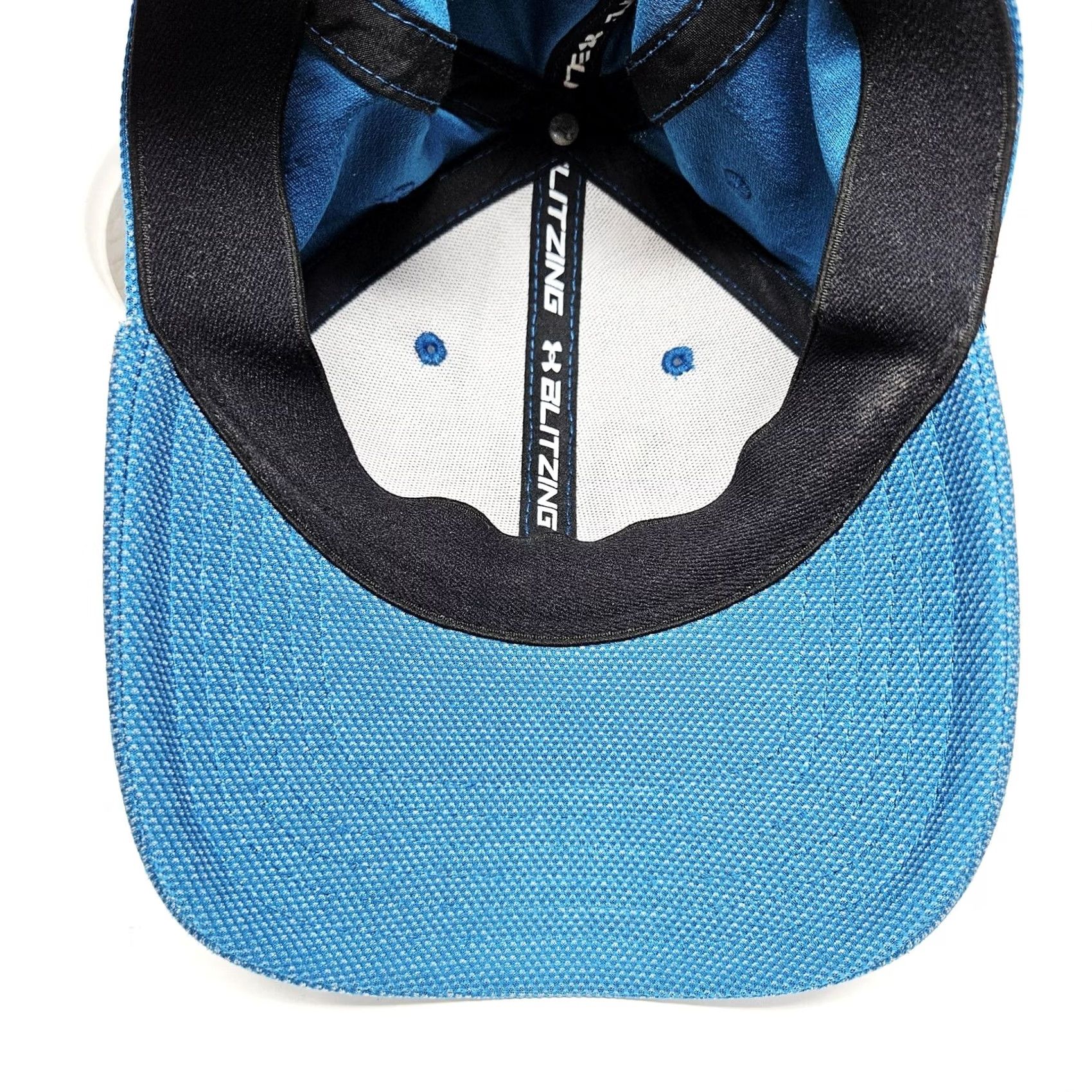 Under Armour Under Armour Hat Cap Baseball Fitted Mens M Blue Blitzing Classic Fit Logo Size ONE SIZE - 6 Thumbnail