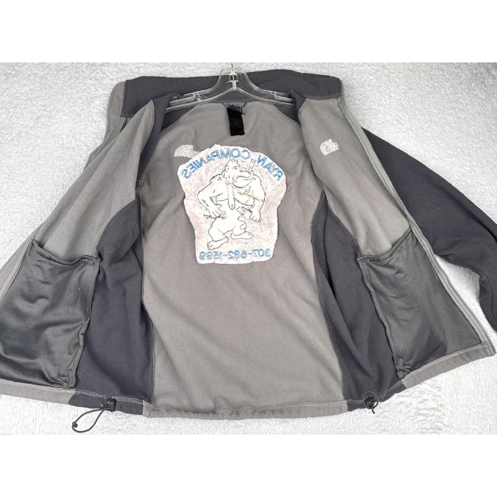 The North Face The North Face Jacket Mens Medium Gray Black Fleece Full Zip Embroidered Logo Size US M / EU 48-50 / 2 - 5 Thumbnail