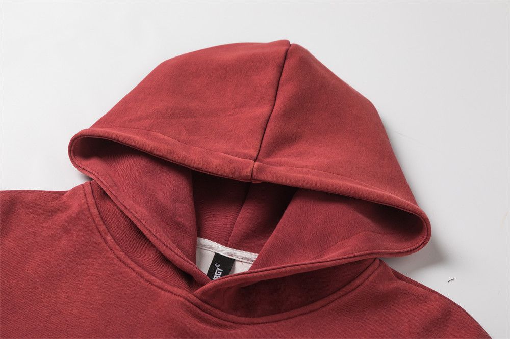 Vintage Retro casual distressed men's loose letter print hoodie Size US M / EU 48-50 / 2 - 3 Thumbnail