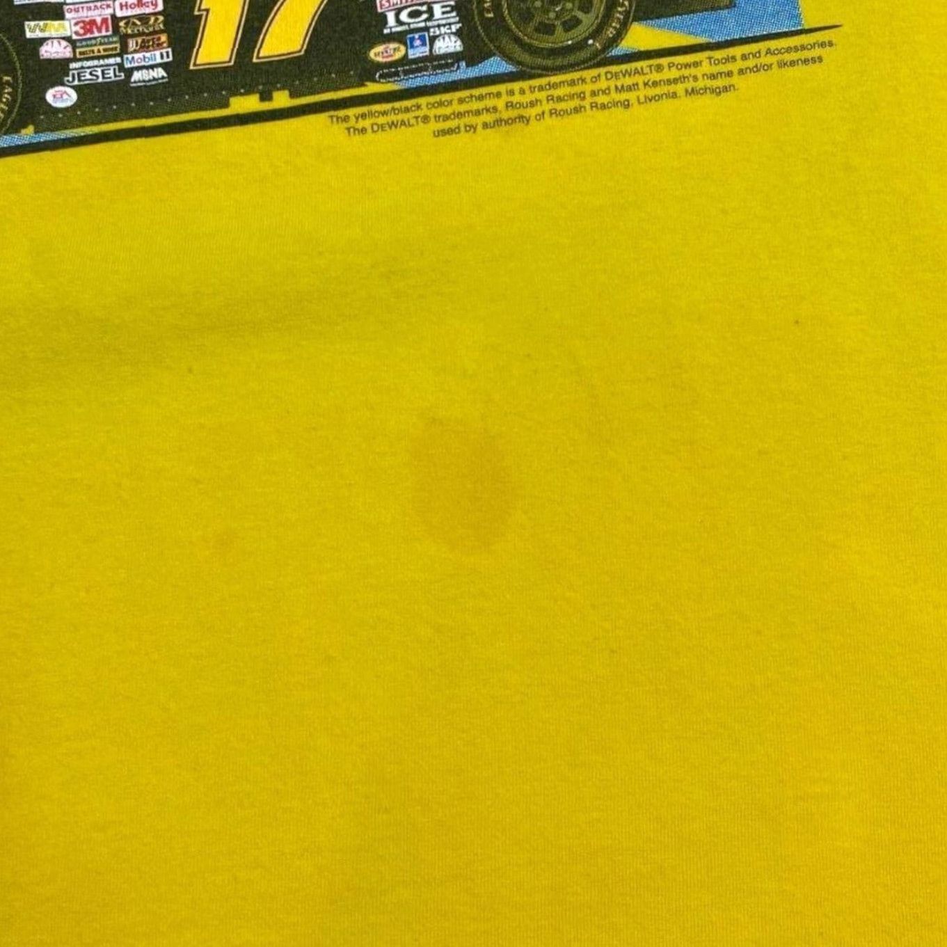 NASCAR VINTAGE Nascar T-Shirt XXL Nextel Cup Series Matt Kenseth Checkered Flag DeWalt Yellow Logo Graphic Mens Short Sleeve Cotton Size US XL / EU 56 / 4 - 4 Thumbnail