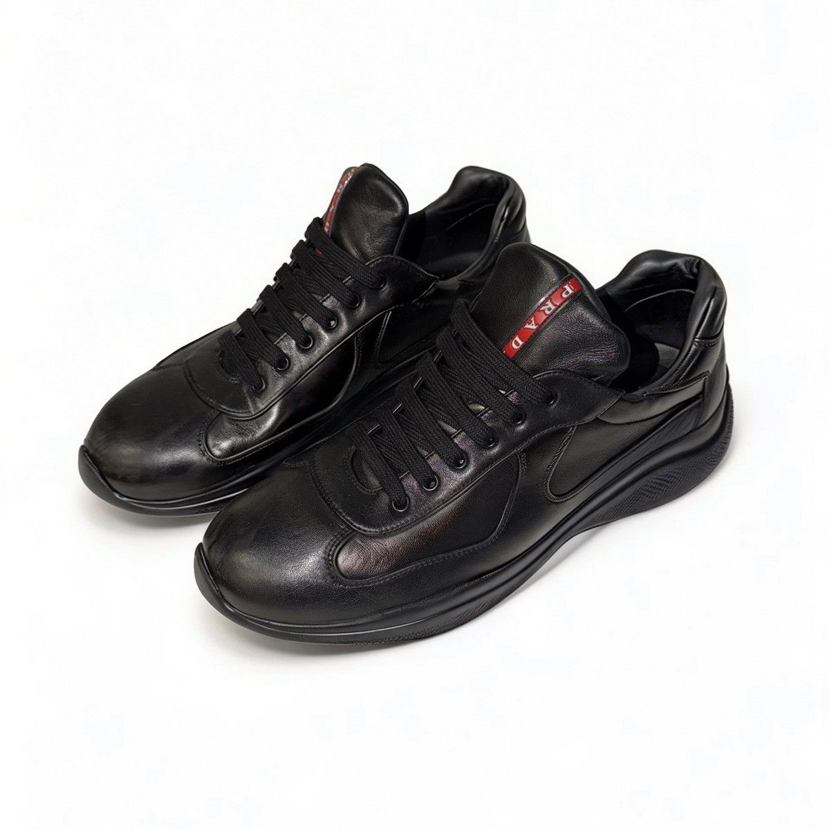 Prada Prada America’s Cup Nappa Leather Sneakers – Black – Size 11 Size US 11 / EU 44 - 1 Thumbnail