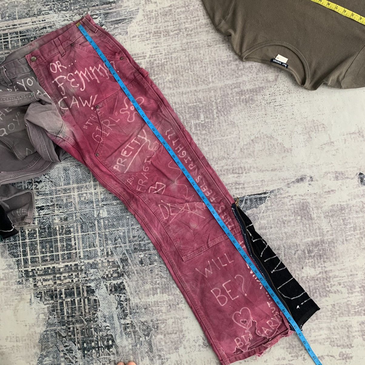 Carhartt Vintage Carhartt Double Knee Custom Flare Harley Quinn Vibe Size US 34 / EU 50 - 18 Thumbnail