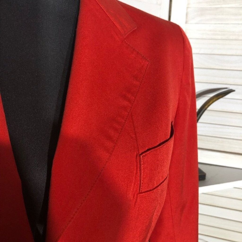 Evan Picone Evan Picone Blazer Tailored Jacket Linen Cotton Red Small Size S / US 4 / IT 40 - 6 Thumbnail