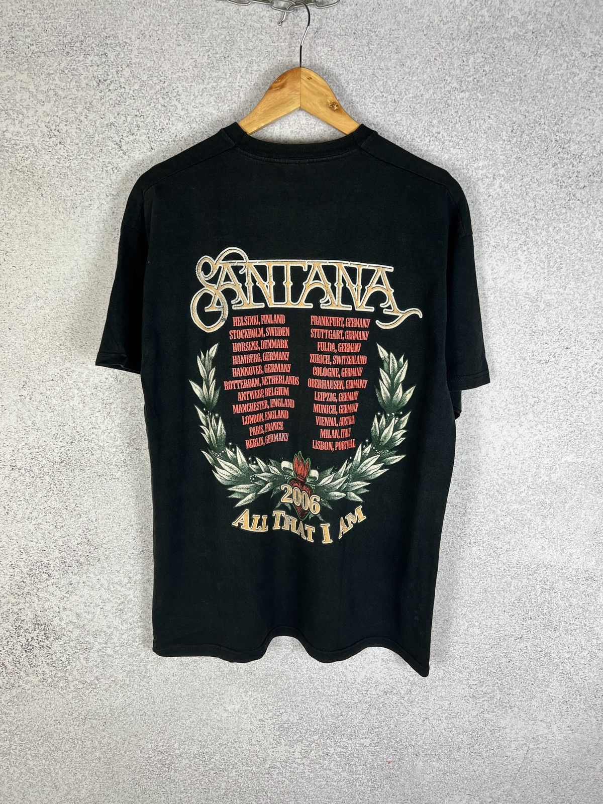 Band Tees Vintage Carlos Santana All Than I Am Rock Band Tour Tee Size US L / EU 52-54 / 3 - 2 Thumbnail
