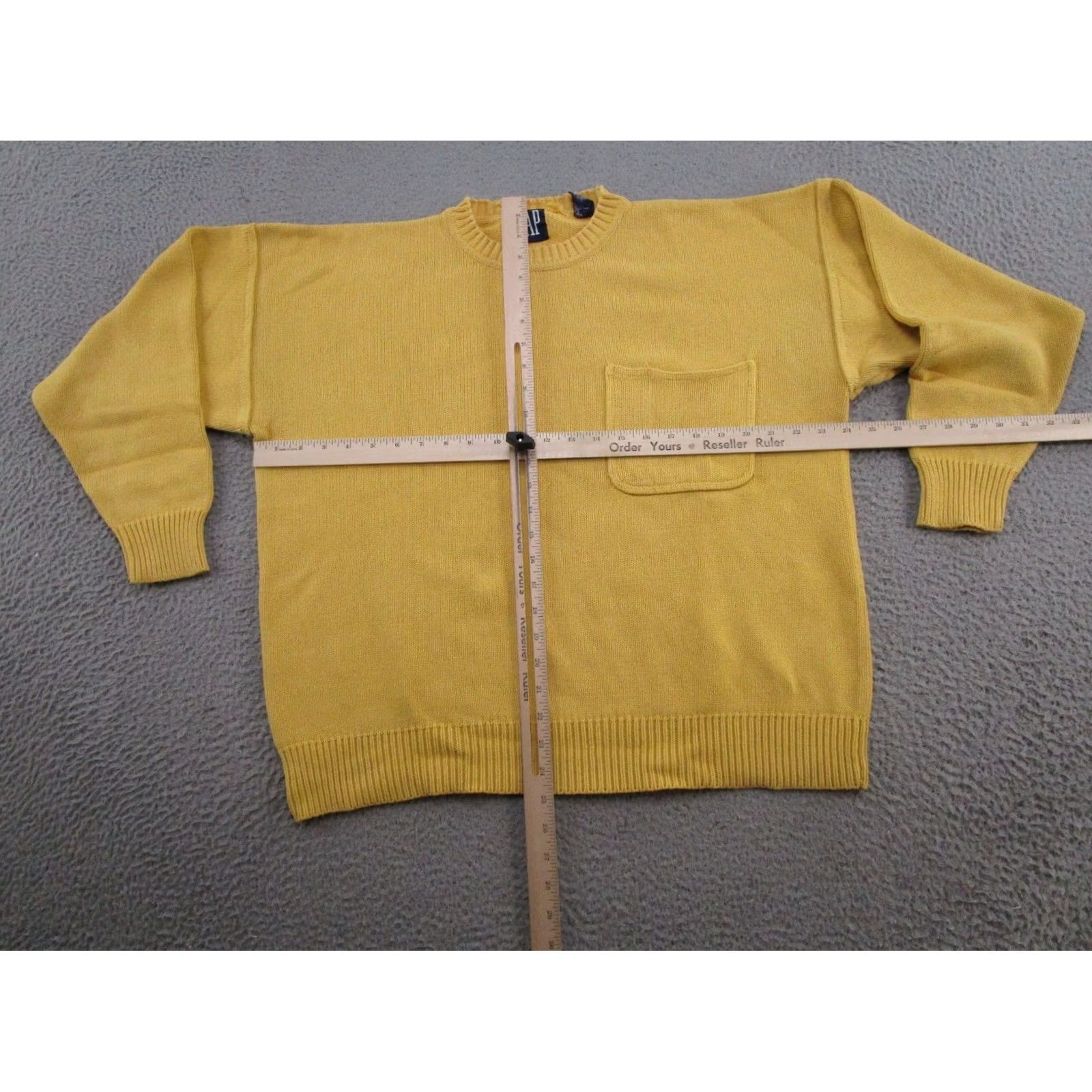 Gap VINTAGE Gap Yellow Heavy Knit Front Pocket Sweater Pullover Size L Womens Pullover Winter Fall Spring Knit Pocket Front Yellow Gap Size L Size L / US 10 / IT 46 - 4 Thumbnail