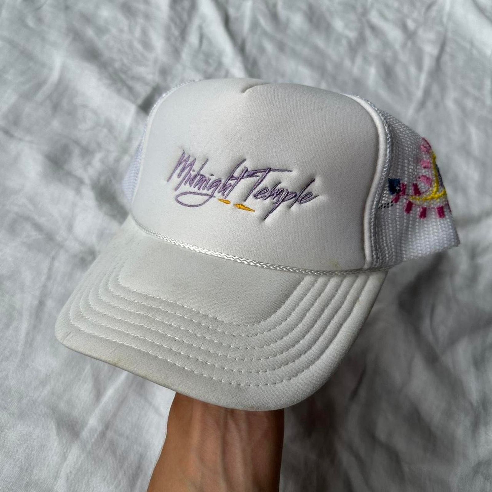 Other Midnight Temple Detroit White Multi Colored Foam Trucker Hat Size ONE SIZE - 2 Thumbnail
