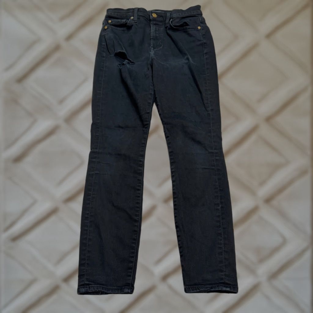7 For All Mankind 7 For All Mankind Gwenevere High Waist Skinny Jeans Women's 26 Black Denim Size 26" / US 2 / IT 38 - 1 Thumbnail
