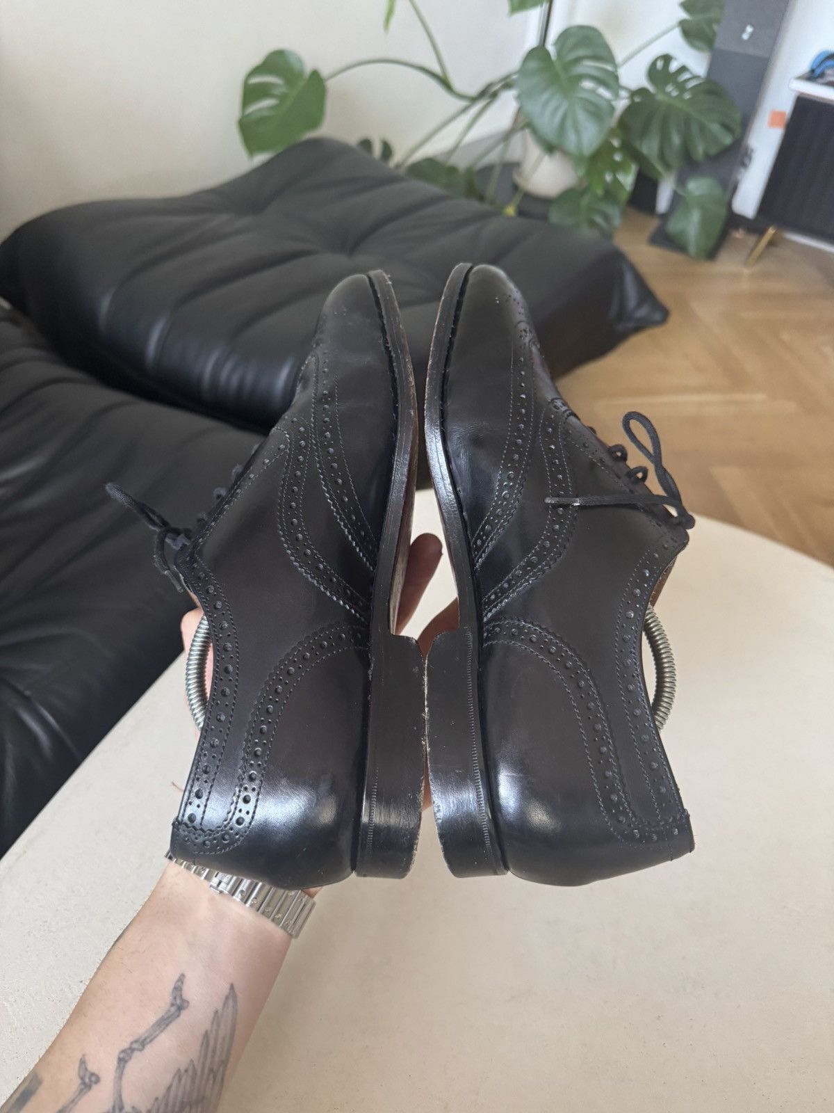 Tricker's Tricker's Leather Black Casual Derby Shoes High Quality Size US 8 / EU 41 - 7 Thumbnail