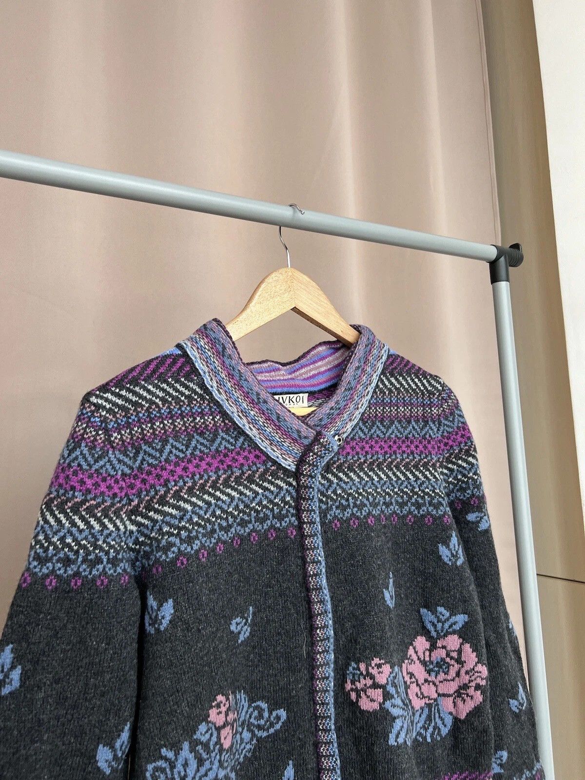 Other Ivko Wool Knit Zip Sweater Womens Size M Vintage Cardigan Size M / US 6-8 / IT 42-44 - 4 Thumbnail