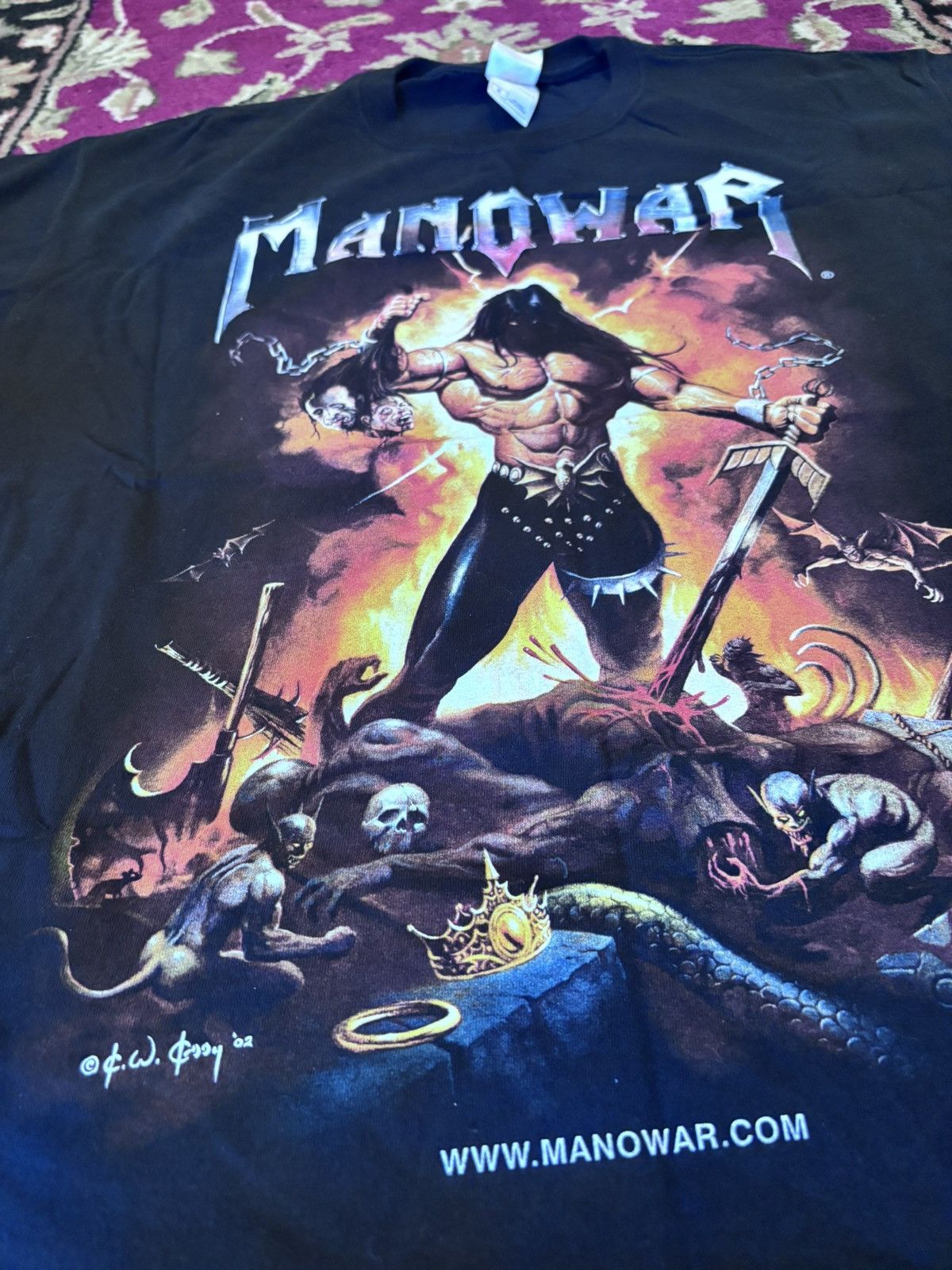 Band Tees vintage MANOWAR 2002 tour shirt Size US XL / EU 56 / 4 - 2 Thumbnail