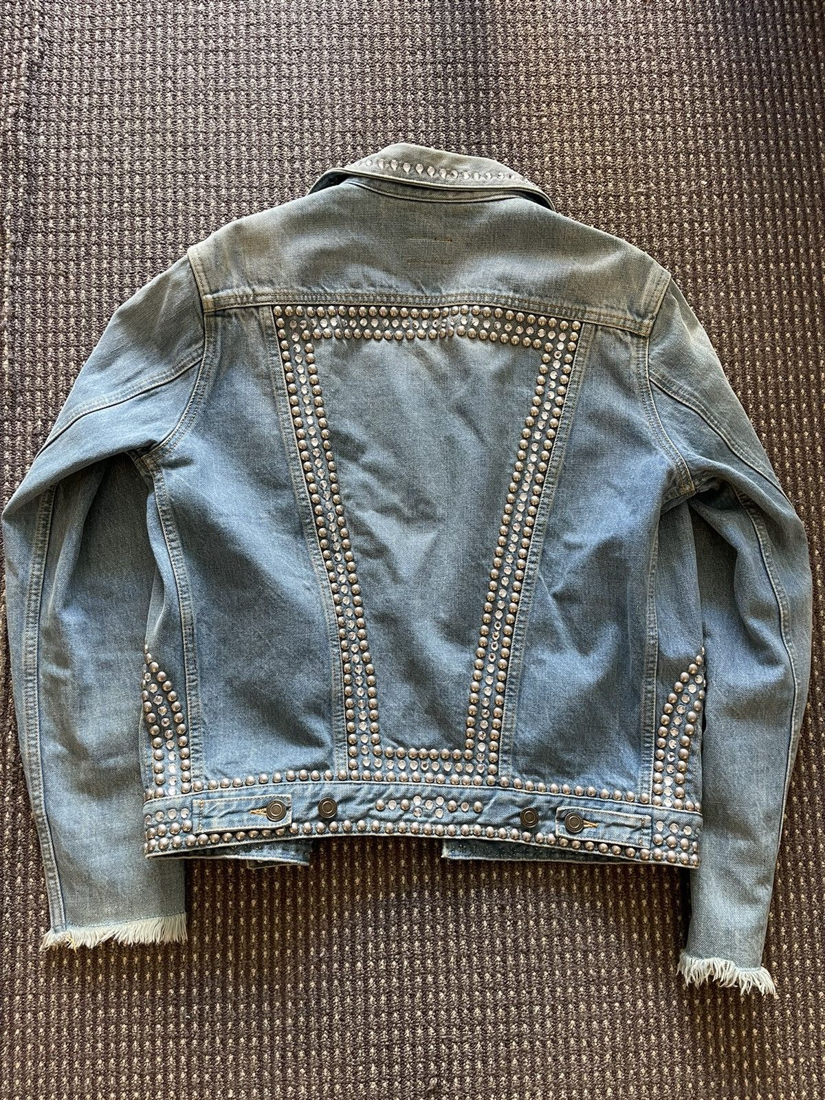 Saint Laurent Paris 16SS Crystal&Studded Denim Jacket Size US M / EU 48-50 / 2 - 2 Thumbnail