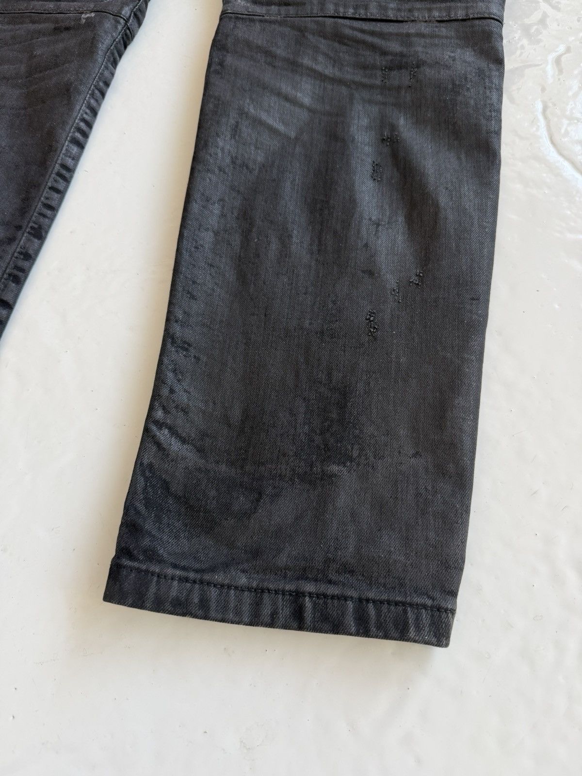 Philipp Plein Philipp Plein born&raised distressed waxed biker denim Size US 36 / EU 52 - 15 Thumbnail