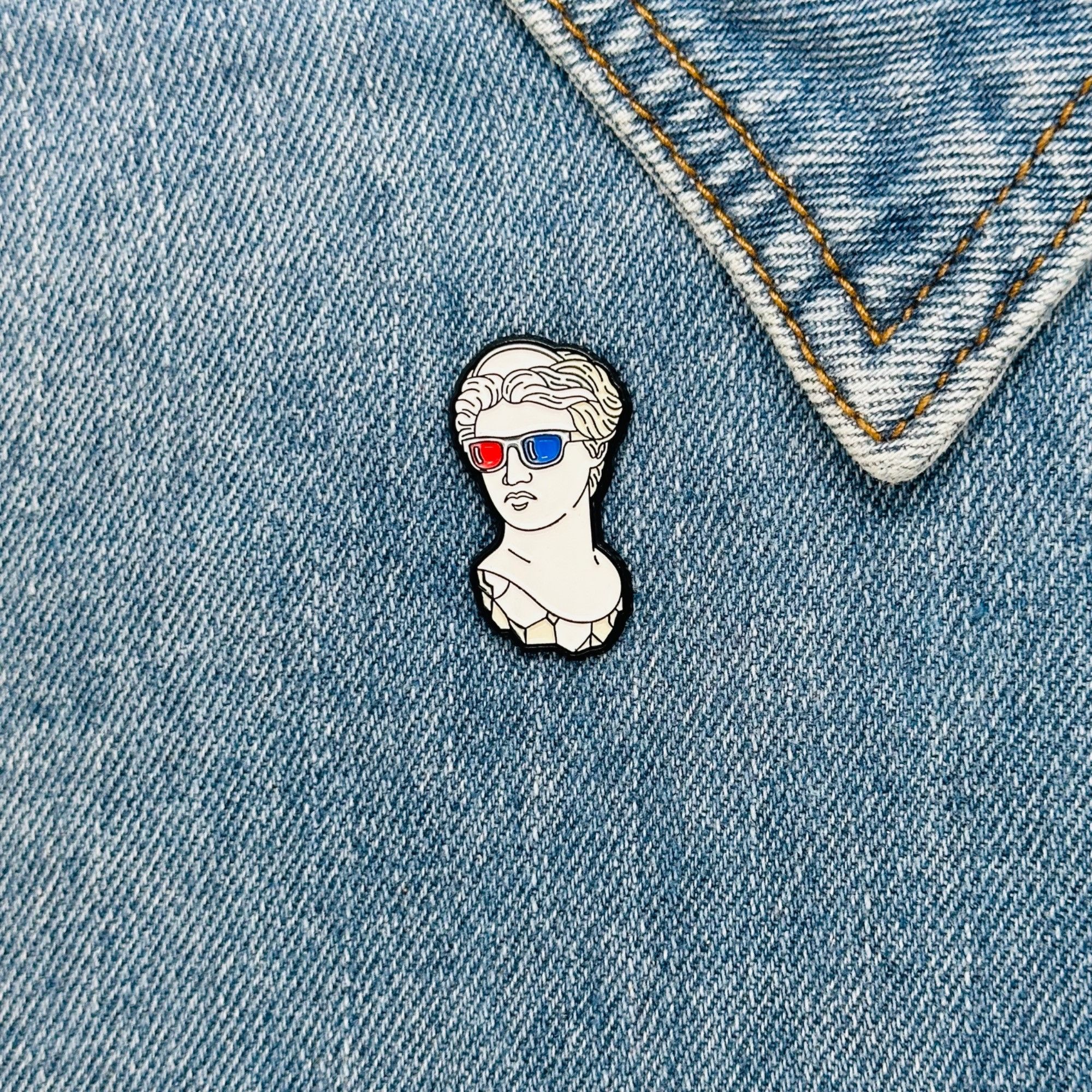Other 🤩New Oz Enamel Pin Fashionable Greek Sculpture Famous peopl Size ONE SIZE - 1 Thumbnail