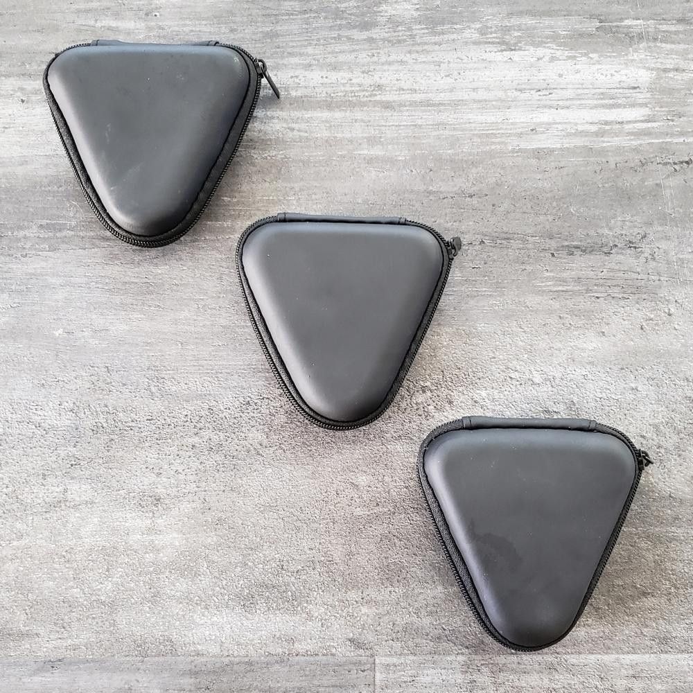 Designer Black Matte Triangle Headphone Case Size ONE SIZE - 1 Thumbnail