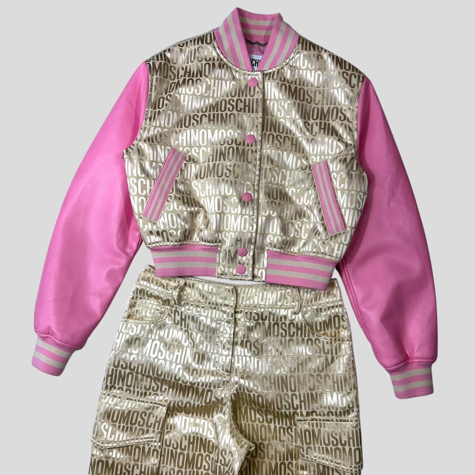 Moschino Moschino Couture 2023 Monogram Bomber Jacket + Cargo Set - 8 Size S / US 4 / IT 40 - 1 Thumbnail