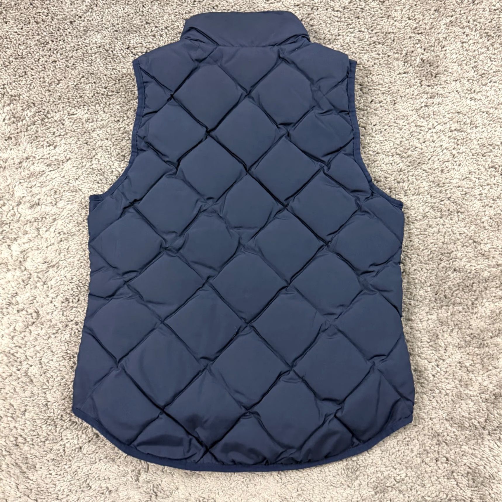 J.Crew VINTAGE J.CREW Vest Womens XS Blue Down Puffer Full Zip Quilted Pockets Lined 49194 Size XS / US 0-2 / IT 36-38 - 4 Thumbnail