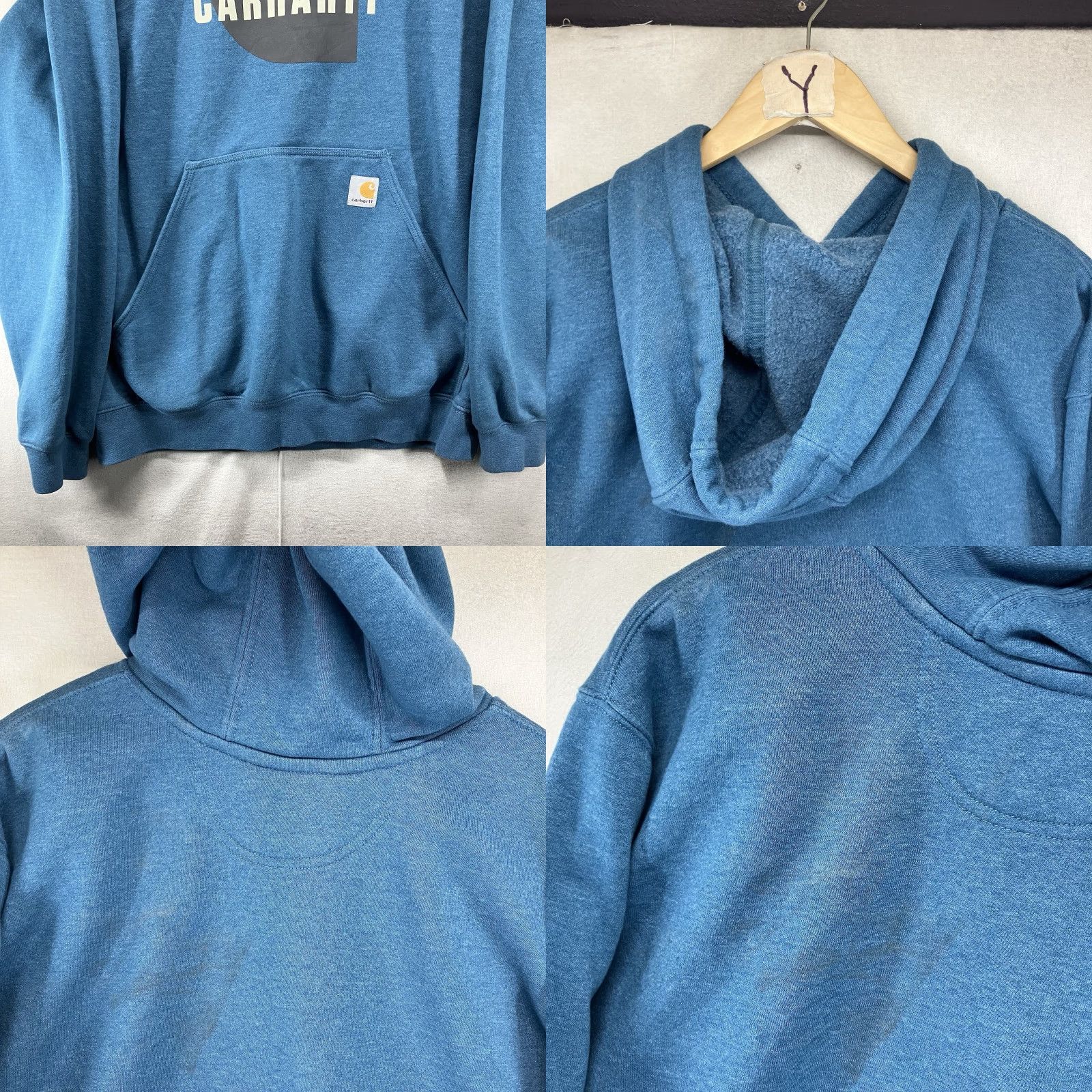 Carhartt Carhartt Hoodie Womens L Loose Fit Teal Logo Front Graphic Pockets Hooded Pullover Fleece Size L / US 10 / IT 46 - 8 Thumbnail