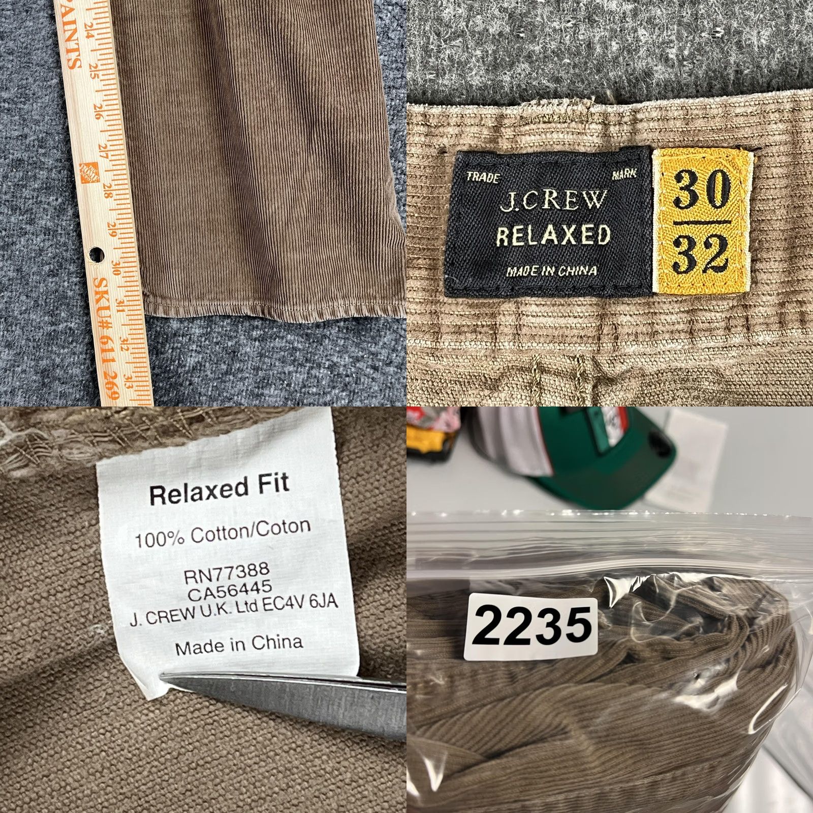 J.Crew J Crew Mens Relaxed Fit Corduroy Pants 30x31 Brown Casual Cotton 5 Pocket Size US 30 / EU 46 - 9 Thumbnail