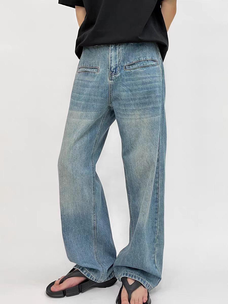 Japanese Brand × Jean Vintage washed wide leg baggy jeans Size US 30 / EU 46 - 5 Thumbnail