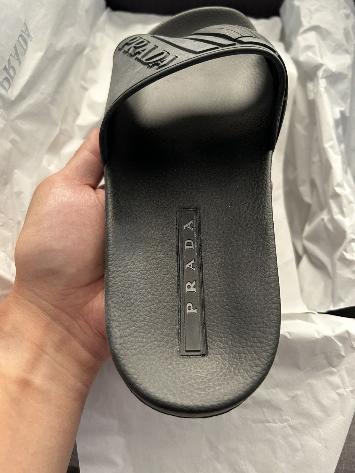 Prada Prada carved logo slides Size US 8 / EU 41 - 3 Thumbnail