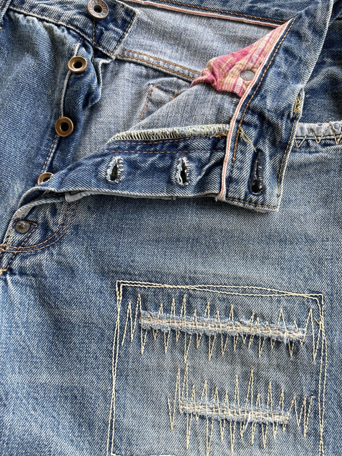 Vintage Vintage Edwin 505 Selvedge Mudwash Anniversary Denim Size US 32 / EU 48 - 13 Thumbnail