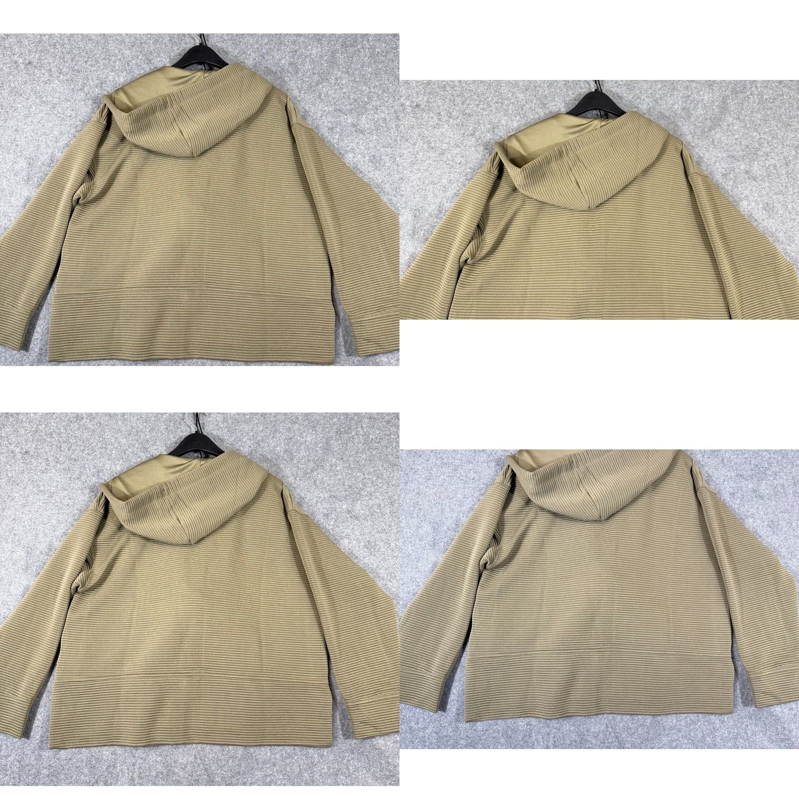 DKNY DKNY Full Zip Hoodie Sweatshirt Womens XL Green Ribbed Drawstring Stretch NWT Size XL / US 12-14 / IT 48-50 - 8 Thumbnail