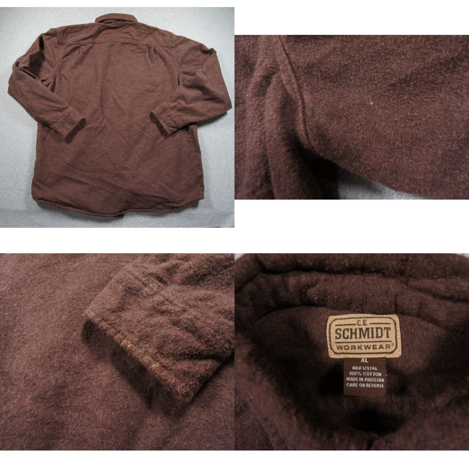 Vintage CE Schmidt Shirt Mens XL Brown Button Down Workwear Long Sleeve Collared Size US XL / EU 56 / 4 - 8 Thumbnail