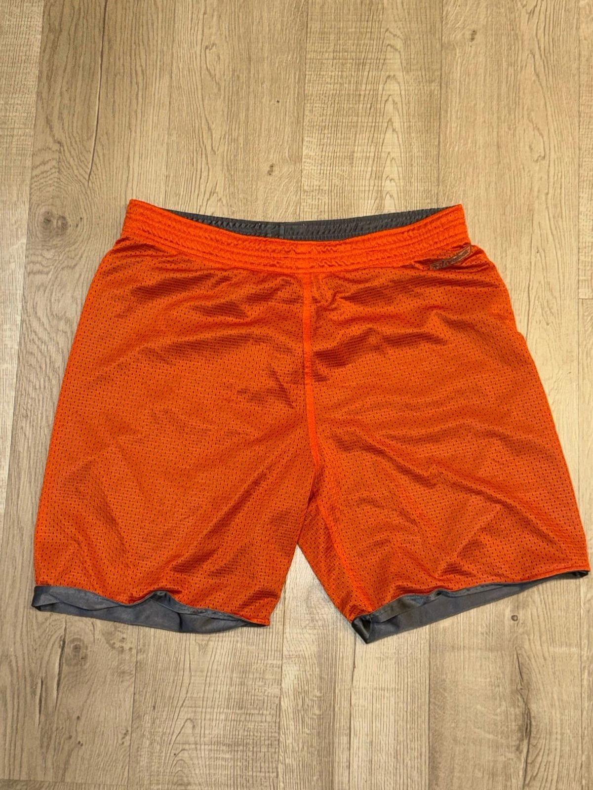 Reebok Reebok Reversible Orange Mesh & Grey Dazzle Hoop Shorts LG Size US 34 / EU 50 - 1 Thumbnail