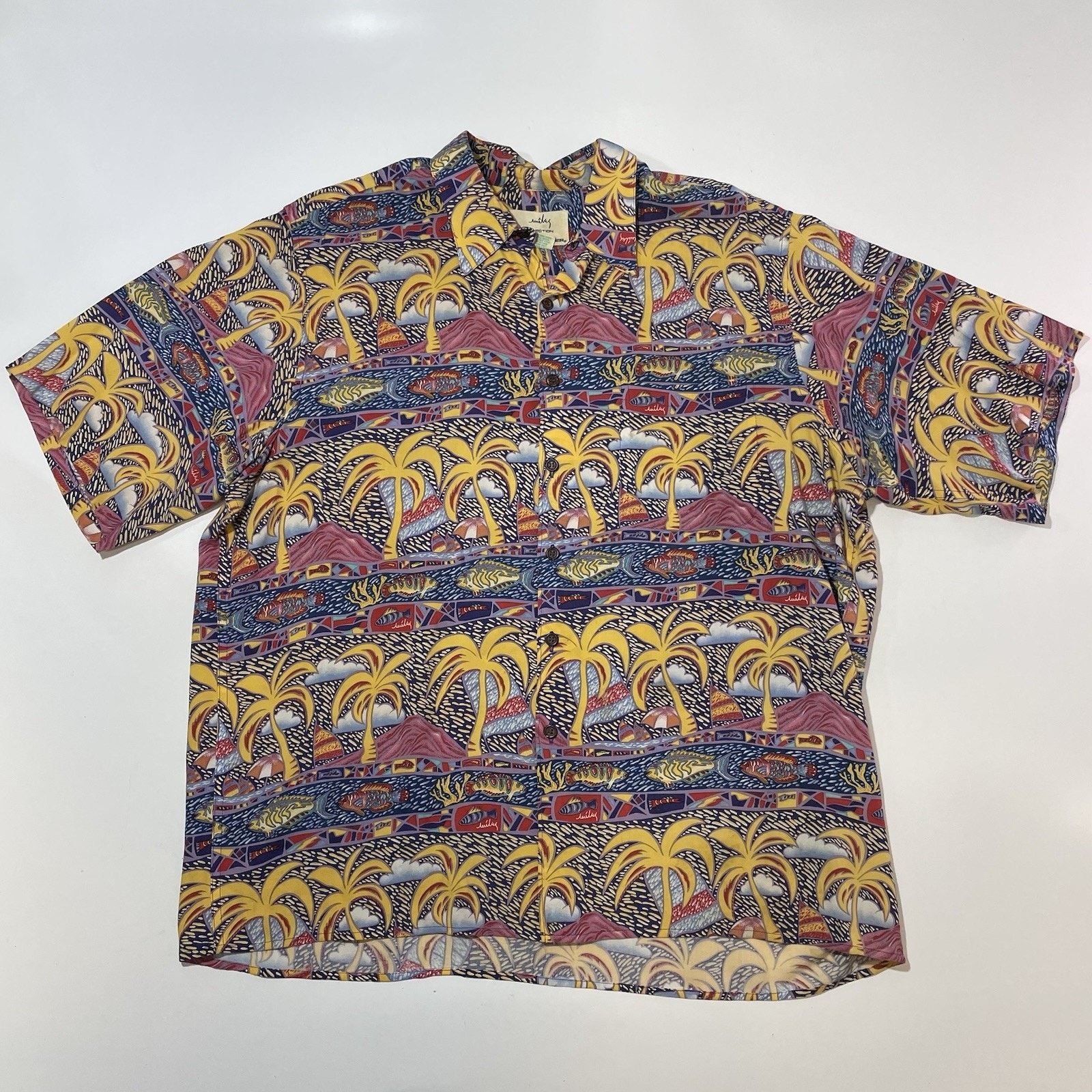 Reyn Spooner VTG Reyn Spooner Miley Rayon Hawaiian Shirt Funky Palms XL Size US L / EU 52-54 / 3 - 1 Thumbnail