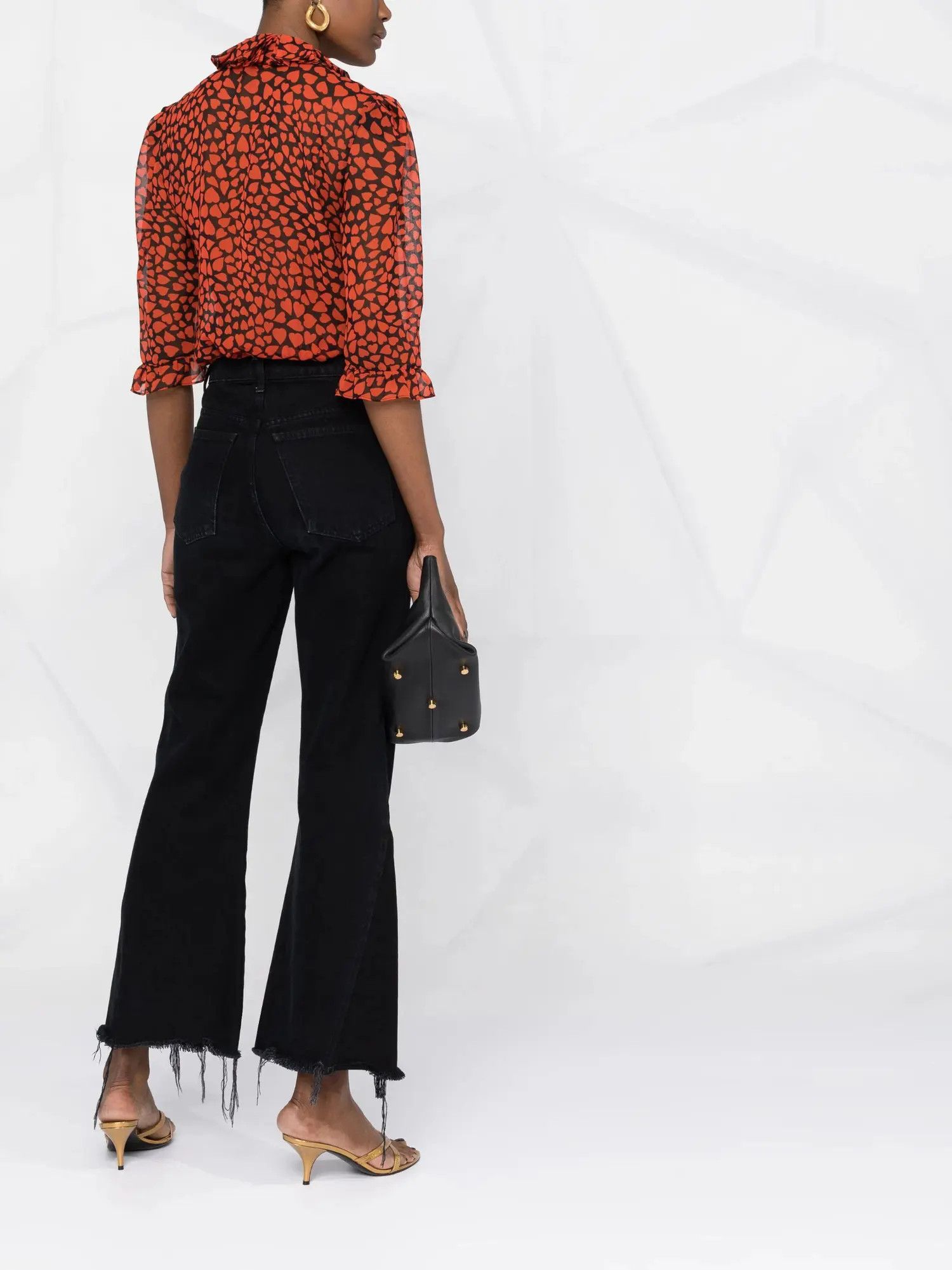 Saint Laurent Paris o1s1wg110924 Patterned Shirts & Blouses in Multicolor Size M / US 6-8 / IT 42-44 - 4 Thumbnail