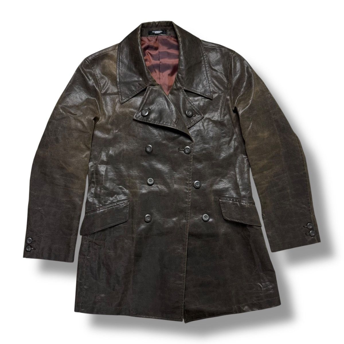 Tornado Mart Tornado Mart Sheep Leather Trench Coat Jacket Size US XL / EU 56 / 4 - 3 Thumbnail