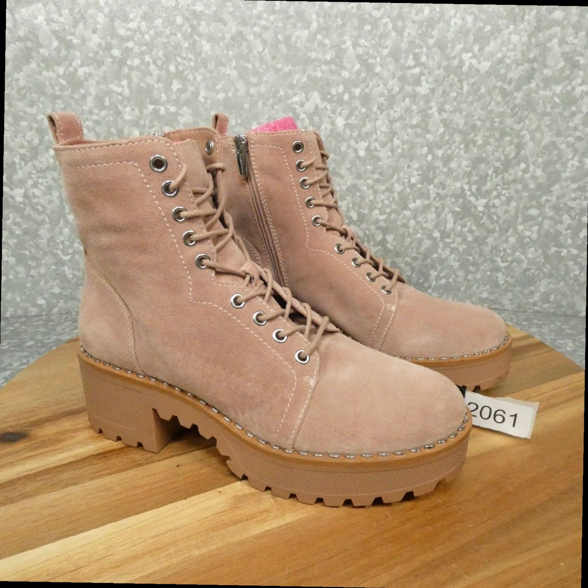 New*Camuto Mecale Combat Suede Boots-Size:9-in on sale Tan