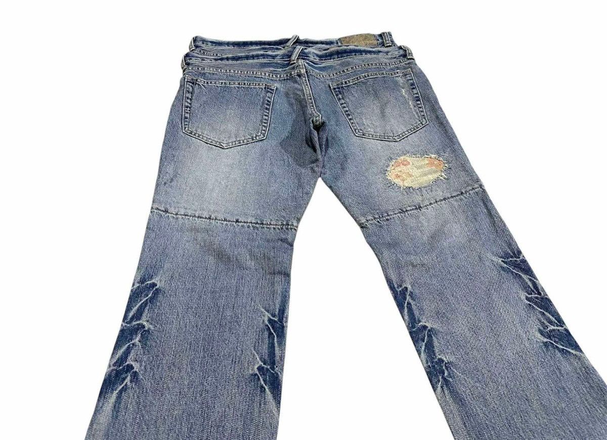 Japanese Brand × Le Grande Bleu (L.G.B.) × Tornado Mart 🔥Sick Y2K PPFM Distressed Boro Patchwork Double Waist Denim Size US 34 / EU 50 - 9 Thumbnail