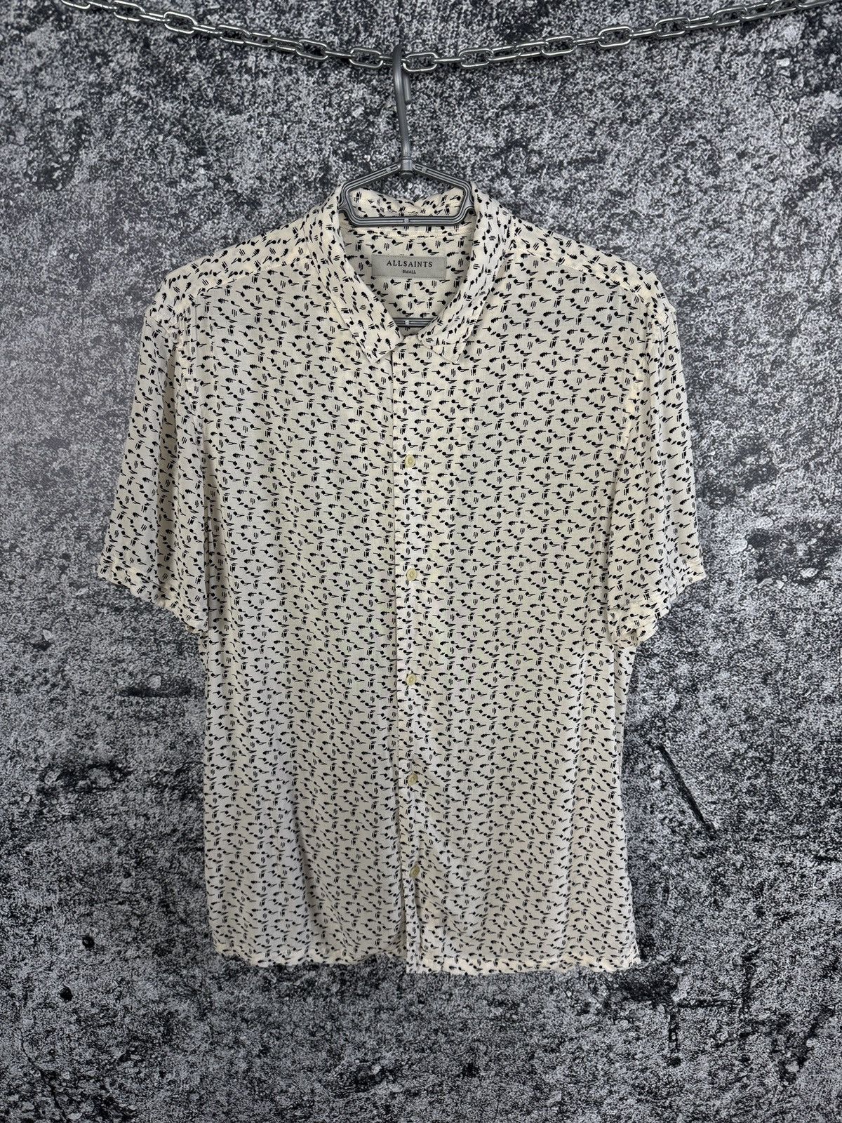 Allsaints Men’s Allsaints Notes Short Sleeve Shirt Button Up Size S Size US S / EU 44-46 / 1 - 1 Thumbnail