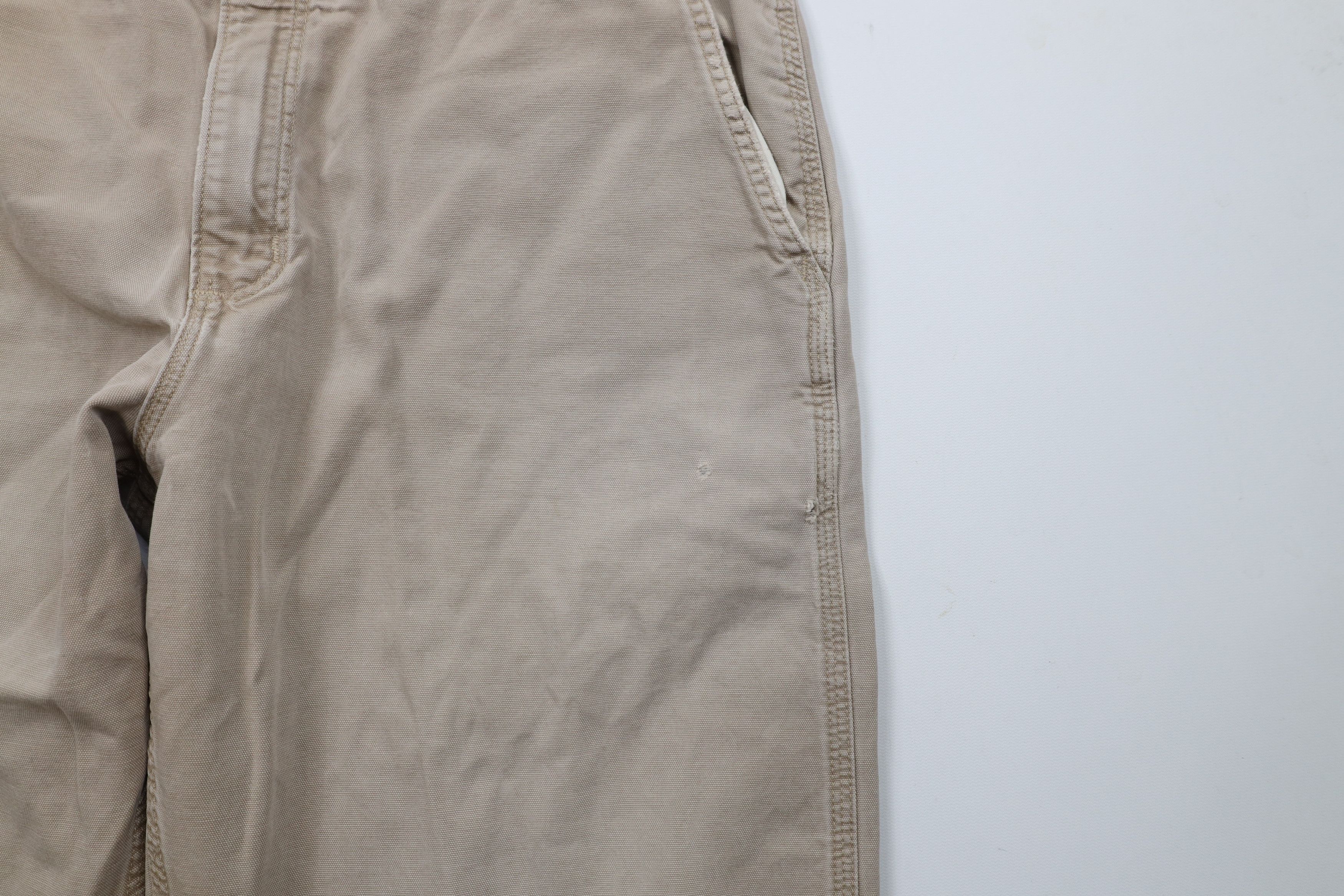 Carhartt × Vintage Vintage Y2K Carhartt Canvas Wide Leg Dungaree Pants Beige Size US 36 / EU 52 - 7 Thumbnail
