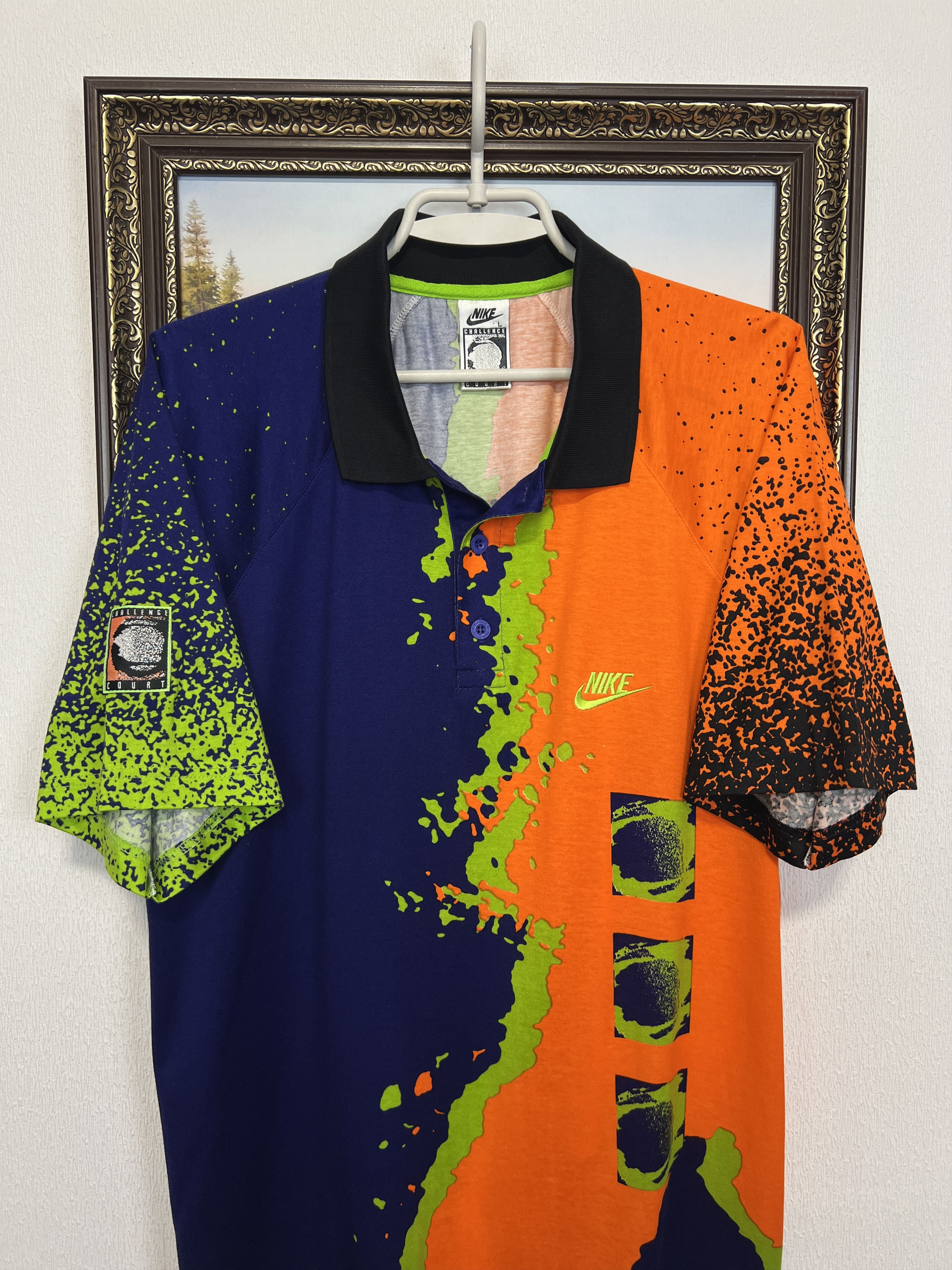 Nike Nike Challenge Court Andre Agassi Polo Shirt Tennis Jersey Size US L / EU 52-54 / 3 - 2 Thumbnail