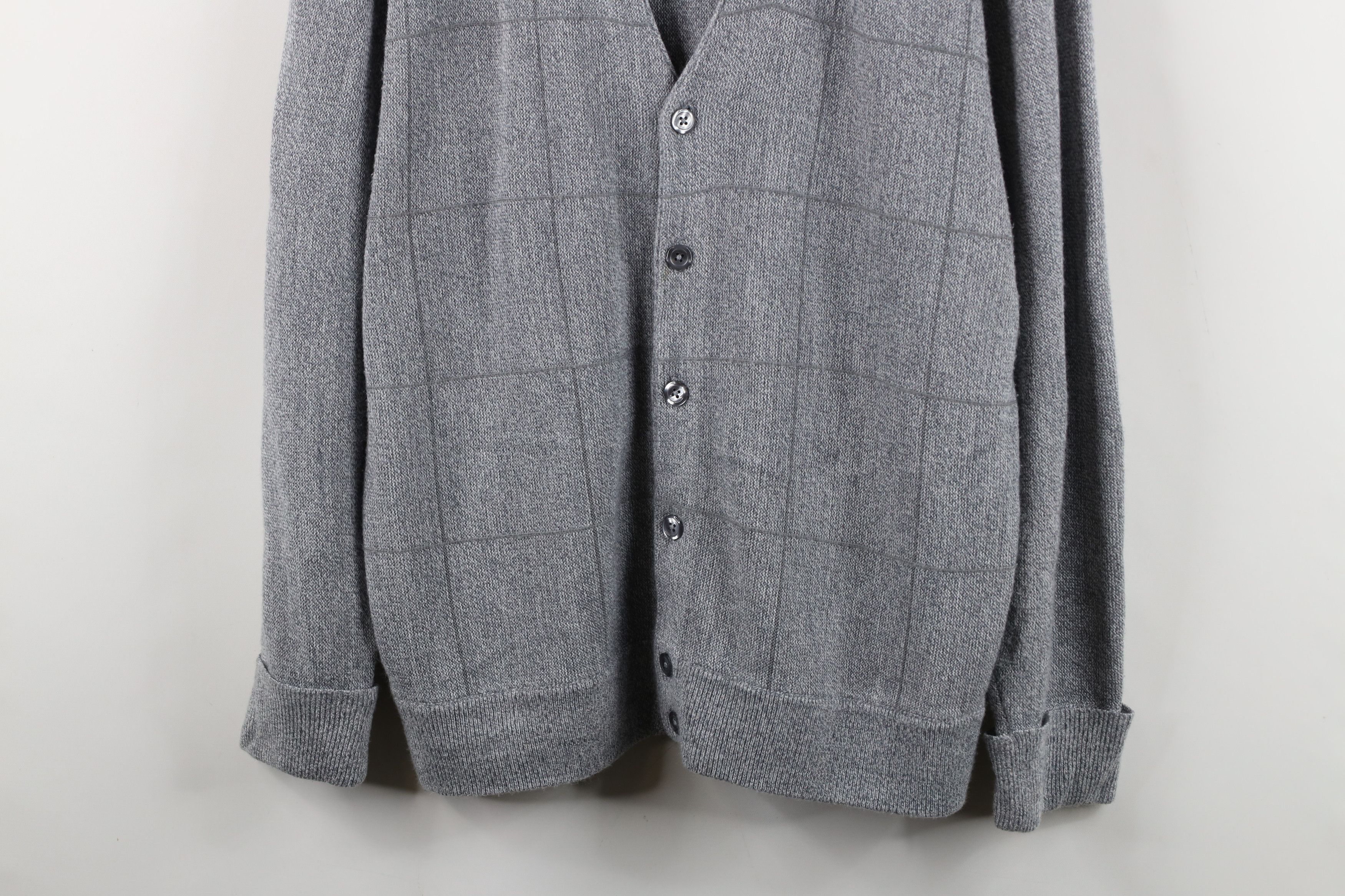 Vintage Vintage 90s Streetwear Knit Button Cardigan Sweater Gray Size US XL / EU 56 / 4 - 3 Thumbnail