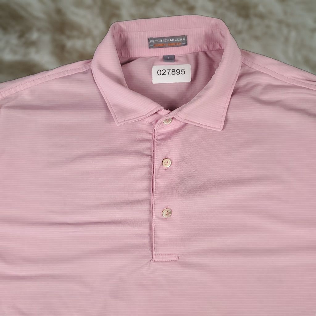 Peter Millar Peter Millar Polo Shirt Mens L Pink Summer Comfort Golf Short Sleeve Collared Button Logo Vintage No Size US L / EU 52-54 / 3 - 1 Thumbnail