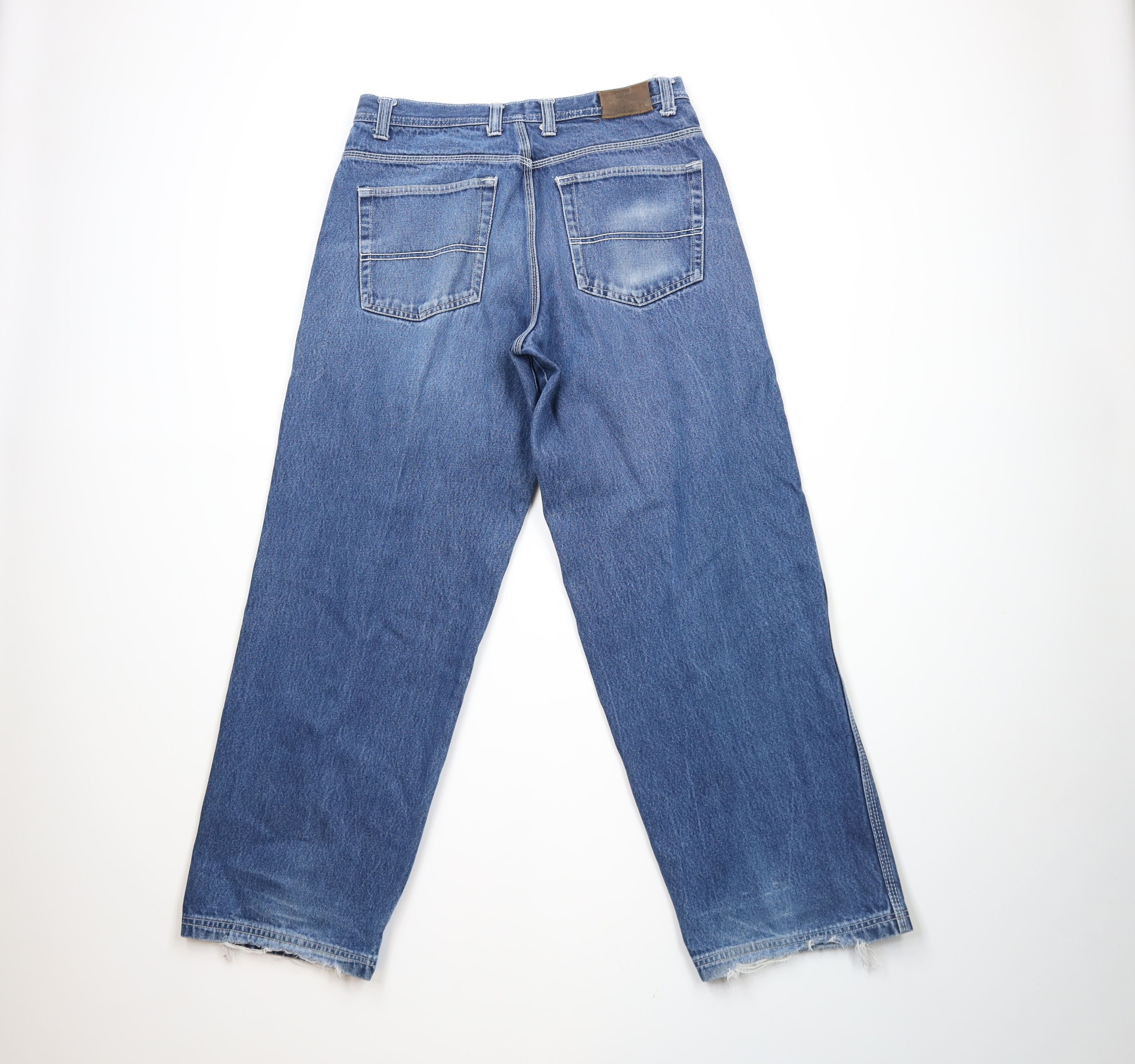 Vintage Vintage 90s Y2K Streetwear Wide Leg Denim Jeans Skateboard Size US 34 / EU 50 - 9 Thumbnail