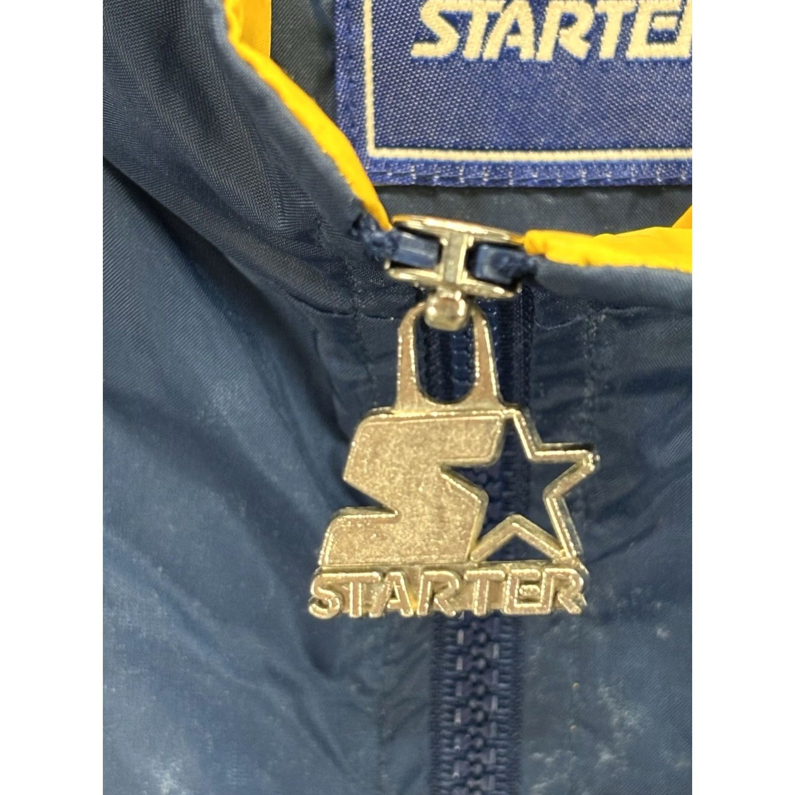 Starter VINTAGE Starter Georgia Tech Windbreaker Jacket Men XL Yellow Blue 90s Streetwear Mens Size US XL / EU 56 / 4 - 6 Thumbnail