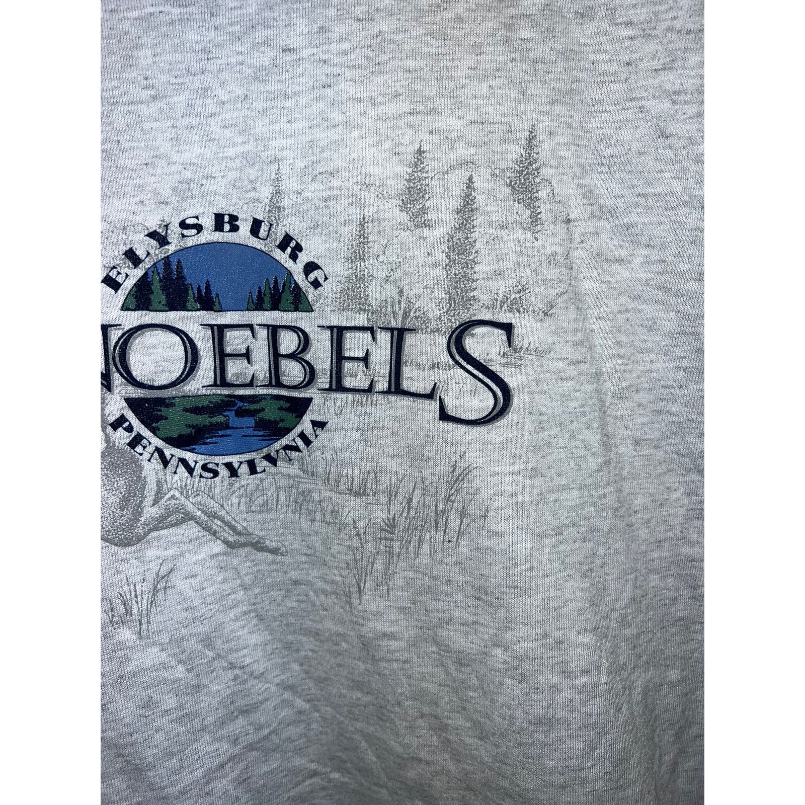 Jerzees Vintage Deer Shirt Elysburg Knoebels Pennyslvania Gray 90s L Size US L / EU 52-54 / 3 - 4 Thumbnail