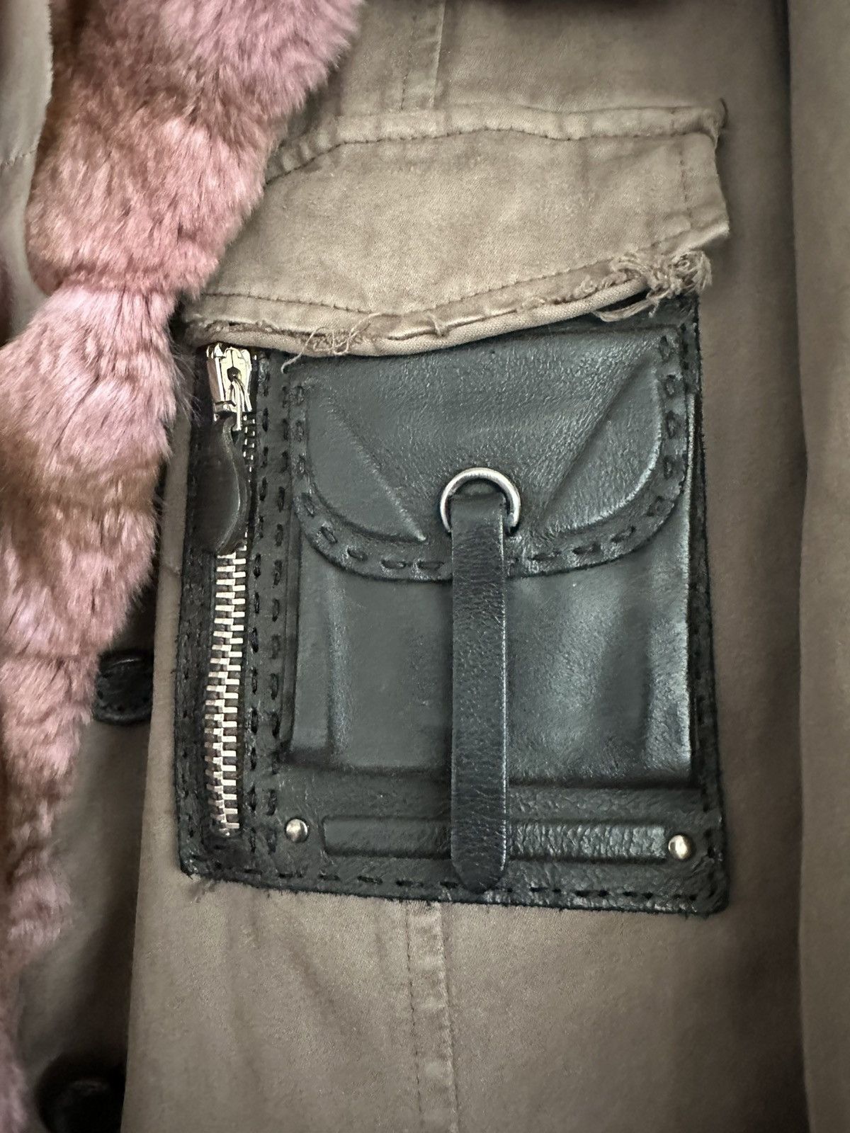 Ermanno Scervino Archive Ermanno Scervino Fall 2004 Chinchilla Cargo Jacket Size M / US 6-8 / IT 42-44 - 3 Thumbnail