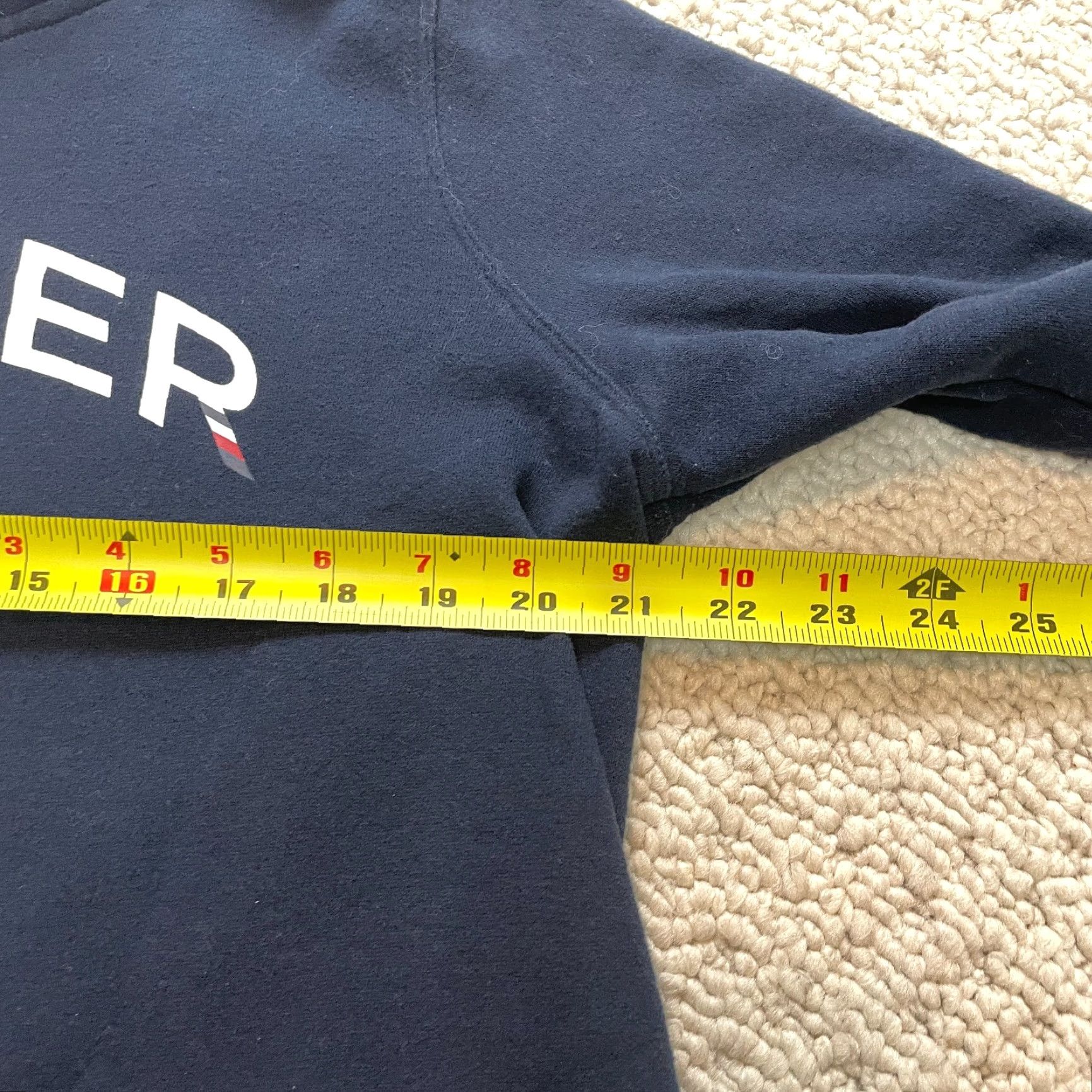 Tommy Hilfiger Tommy Hilfiger Sweatshirt Womens L Navy Blue Fleece Cowl Neck Logo Pullover Casual Size L / US 10 / IT 46 - 5 Thumbnail