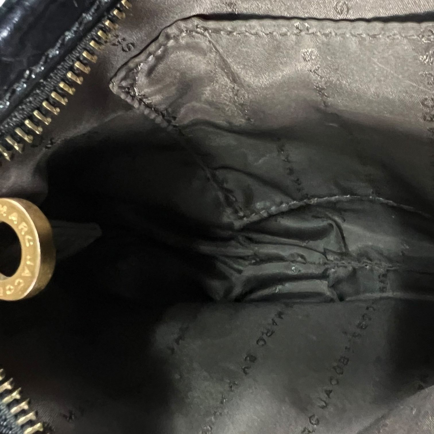 Marc by Marc Jacobs Marc by Marc Jacobs Q Percy Blk Ostrich Embosd Faux Leather Size ONE SIZE - 8 Thumbnail